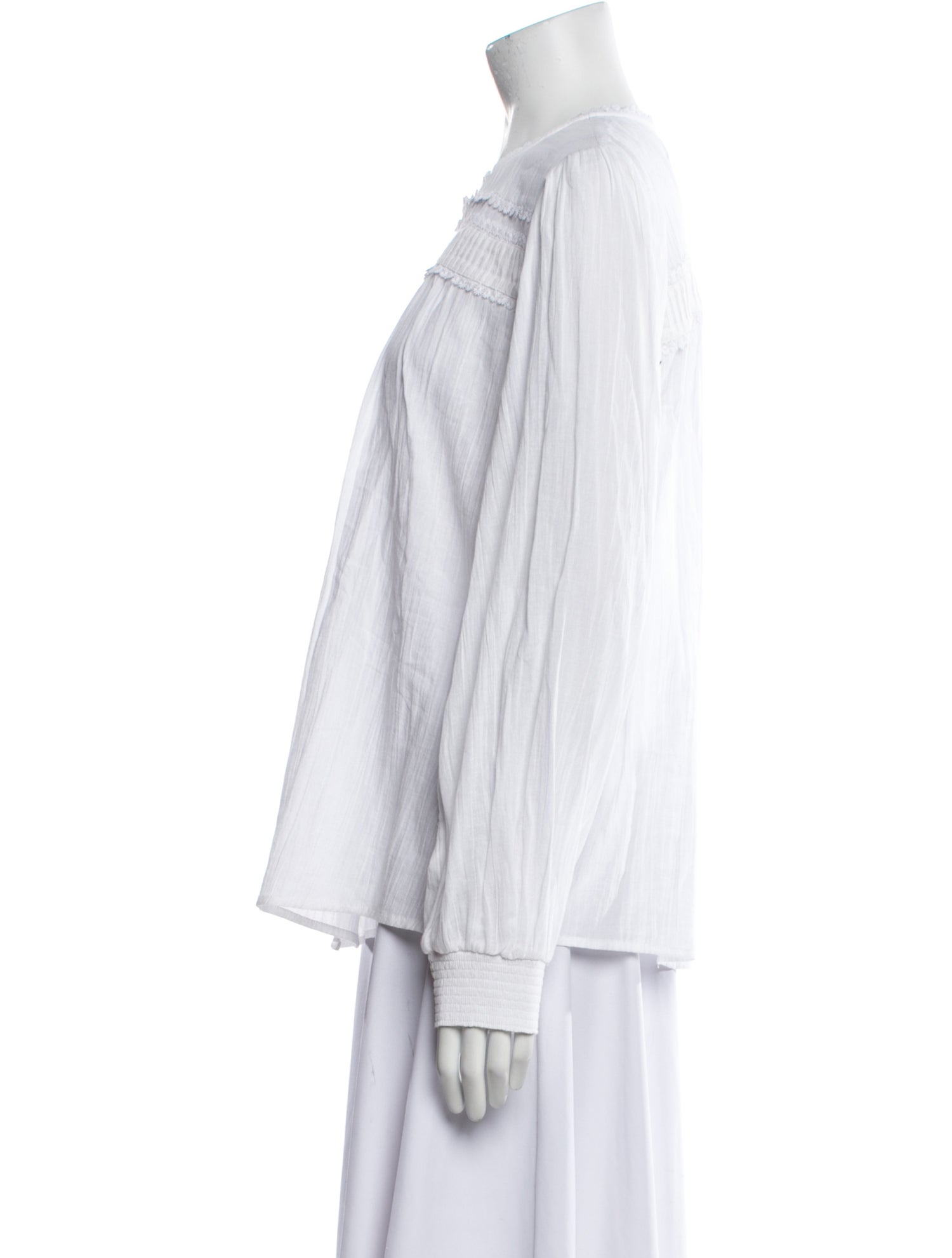 ME+EM Long Sleeve Button-Up Top